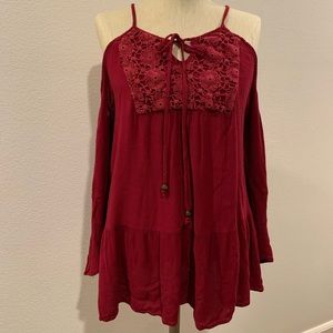 KORI AMERICA sexy blouse cold shoulder